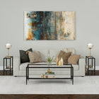 Hudson&Canal Hera 24"W Rectangular Side Table with Glass Shelf - Blackened Bronze-Features easy assembly