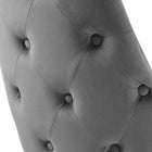 Modway Adorn Performance Velvet Dining Side Chair - Grey - 2 Pack-Chair Weight Capacity: 300 lbs.