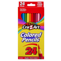 Cra-Z-Art Coloured Pencils - 24 Pack-Cra-Z-Art 24 Coloured Pencils come with 24 individual colours, artists will be able to find the perfect shade of red, yellow, orange, blue, green, blue, purple, pink, brown, black and many more, to use for their unique creations
