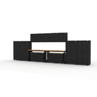 Cat RTA Garage Storage Cabinetry 15-Piece Set with 4 Lockers, 5 Walls, 2 Bases, 2 Drawer-Bases and 2 72" Workbenches-Secure Locking Storage: Integrated 3-point locking system with key keeps tools, supplies, and equipment protected and organized.
