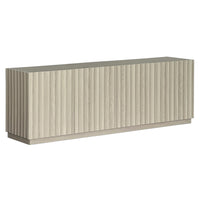 Hudson&Canal Marion Rectangular Fluted TV Stand for TV's Up to 75" - Alder White-A modern yet classic design for your home office, bedroom, or living spaces