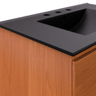 Modway Scenic 30" Wall-Mount Bathroom Vanity - Cherry/Black-Assembly Required