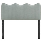 Modway Athena Striped Fabric Upholstered Queen Size Headboard - Spa Blue Stripe-7