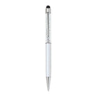 Elegance Crystal Touch Stylus Pen - White-Stylus/Pen combination made with Crystal