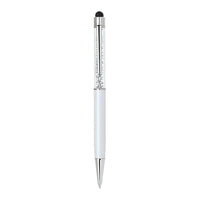 Elegance Crystal Touch Stylus Pen - White-Stylus/Pen combination made with Crystal