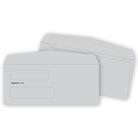 Nebs Business Products Deluxe Confidential Double Window Envelope - 8-3/4" x 3-3/4" - White - 500 Pack-Payee's address and your preprinted return address show clearly through 2-window DU-O-VUE design