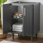Modway Augusta 24" Bathroom Vanity Cabinet - Grey-Non-Marking Foot Caps