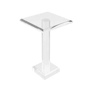 Plata Import Patrick 13.75"H Square Acrylic Side Table - Clear-Made of high-quality acrylic
