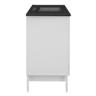Modway Isle 48" Bathroom Vanity Cabinet - White/Black-Integrated Countertop