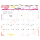 At A Glance  2027 Watercolours Monthly Wall Calendar - 11-7/8" H x 14-7/8" W - Bilingual-Page size: 11-7/8" H x 14-7/8" W
