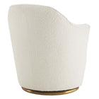 Modway Nora Boucle Upholstered Swivel Chair - White-Spring Support System