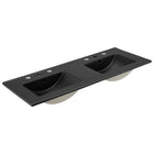 Modway Cayman 48" Double Basin Bathroom Sink - Black-Modern 48" Double Basin Bathroom Sink