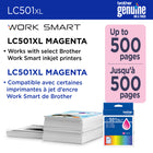 Brother Genuine LC501XLMS Ink Cartridge - High Yield - Magenta -Brother Genuine LC501XLMS High Yield Magenta Ink Cartridges deliver consistent, reliable performance