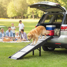 PawHut 69" L Foldable Dog Ramp with Non-Slip TPR Surface-Wide 15.7"(40 cm) walking surface provides confidence for timid or elderly dogs 