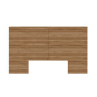 Nexera Marconi Headboard - Queen Size - Brown Oak-Modern Aesthetic: Elevate your bedroom decor with a modern headboard featuring three shelves on each side for storage 