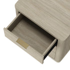 Manhattan Comfort Evelyn 20" Modern 3-Drawer Nightstand 2-Piece Set - Natural-Raised Platform Mop Base Design Allows for Easy Cleaning