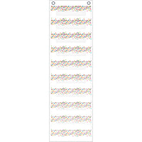 Teacher Created Resources File Storage 10 Pocket Chart - 14" x 58" - Confetti-Perfect for organizing student files, file-folder games, forms, and other paperwork