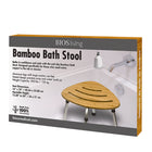 BIOS Living Bamboo Bath Stool-Smooth corner shaped seat