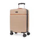 Bugatti Cannes Collection 21.5" Hardside Carry-on Luggage - Taupe-Made of lightweight and resistant ABS/PC with Pu trims