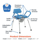 Journey SoftSecure Uplift Toilet Assist Commode-Non slip rubber grips enhance stability during every transfer