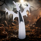 HOMCOM 6' Lit Inflatable Skinny Ghost Halloween Decoration-LED lights create a spooky, eerie, and eye-catching effect 