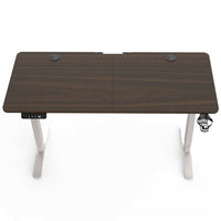 MotionGrey 55" Ergo2 Electric Height Adjustable Standing Desk with Motor for Home and Office - 55"x24" - White-Electric height adjustable sit stand desk