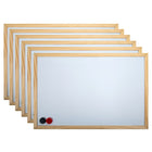 Office Works Magnetic Dry-Erase Whiteboard - 23.5" x 35.5" - Beige - 6 Pack-Set: comes with two metal hangers for easy wall display and 2 round magnets (1 x red and 1 x black)
