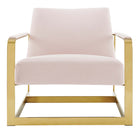 Modway Seg Performance Velvet Accent Chair - Gold Pink-6