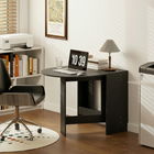 HOMCOM Oval Drop Leaf Space-Saving Folding Dining Table for 4-6 - Black-Quality alloy steel hinges and control pins under the top provide strong support