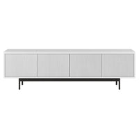 Hudson&Canal Whitman TV Stand for TV's up to 75" - White-A transitional design accommodates TVs up to 75" for your entertaining space
