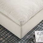 Modway Commix Down Filled Overstuffed Ottoman - Light Beige-Down Feather and Cotton Cushions