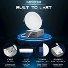 Impotek 4" LED 9W 5CCT Dimmable Recessed Ceiling Light with Night Light - 6 Pack-7