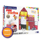 Magna-Tiles Fire Station 50-Piece Magnetic Construction Set-What Makes It Unique: The MAGNA-TILES Fire Station 50-Piece Set stands out with its Light & Sound Tile, extendable Fire Truck Ladder, and mix-and-match Firefighter figure, creating action-packed rescue missions that spark creativity and heroism