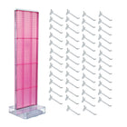 Azar Studio Base Pegboard Floor Stand - 60" x 17" - Pink-Includes a T-strip sign holder that can be attached to the top of the pegboard display