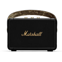 Marshall Kilburn II Portable Bluetooth Speaker - Black/Brass-20+ HOURS OF PORTABLE PLAYTIME: Kilburn II weighs just 2.5 kg and offers 20+ hours of portable playtime on a single charge. Its compact size and guitar inspired carrying strap make it perfect to take with you.