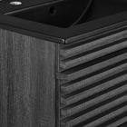 Modway Render 24" Wall-Mount Bathroom Vanity - Charcoal/Black-9