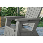 Suncast Adirondack Chair with Storage - Dove Grey-Unique 8.5 gallons of storage in seat design.