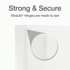 Cardinal XtraLife ClearVue Locking D-Ring Binder, White, 1”-White