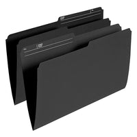 Staples 1/2 Cut File Folders - Letter Size - Black - 100 Pack-Colour code your files for fast access to information