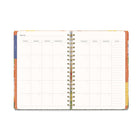 Orange Circle Studio Bold Blossoms Undated Tri-Tab Weekly/Monthly Planner - 9.67" x 7.48" - Assorted Colours - English-Includes full-color die-cut stickers