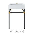 Modway Redeem 24" Wall-Mount Black Stainless Steel Bathroom Vanity - Black/White-Wall-Mount