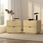 Manhattan Comfort Chrystie 26" Contemporary Modern 2-Drawer Nightstand - Natural-10