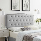 Modway Sophia Tufted Performance Velvet King/California King Headboard - Light Grey-5 Mounting Positions
