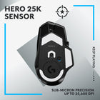 Logitech G502 X LIGHTSPEED Wireless Gaming Mouse - Black-Hero 25K gaming sensor: Incredibly precise down to the sub-micron for high-precision accuracy with zero smoothing/filtering/acceleration for high gaming performance every time on the computer