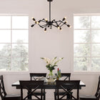 Modway Tagmata Ceiling Fixture - Black-Twelve E26 25W Bulbs (not included)