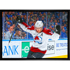 Nathan Mackinnon Colorado Avalanche Goal Celebration - Framed Canvas - 31" x 22"-Premium canvas print with gallery-wrapped edges