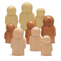 Yellow Door Little People Sensory Play 9-Piece Set-These charming little people have been designed to invite play but leave the details as wide open as the children's imaginations.