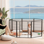 PawHut 8-Panel Heavy Duty Portable & Foldable Dog Playpen - 31.5" H-Constructed from rust-resistant steel for longevity