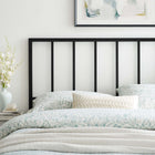 Modway Tatum Metal Full Headboard - Black-Spindle Detail
