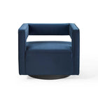 Modway Booth Performance Velvet Performance Velvet Swivel Armchair - Midnight Blue-Chair Weight Capacity: 300 lb